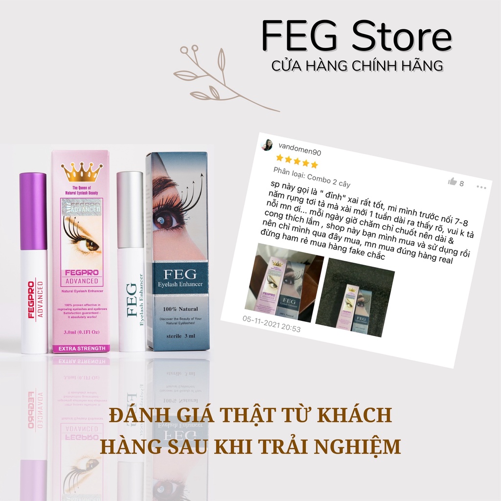 S22- S1- [GIÁ HOT] Combo Serum Dưỡng Mi FEG Toàn Diện - Mi dài,dày cong vút sau 14 ngày | WebRaoVat - webraovat.net.vn