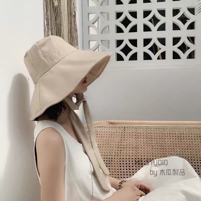 Mũ chống nắng rộng vành có thể gấp gọn thời trang cho nữ