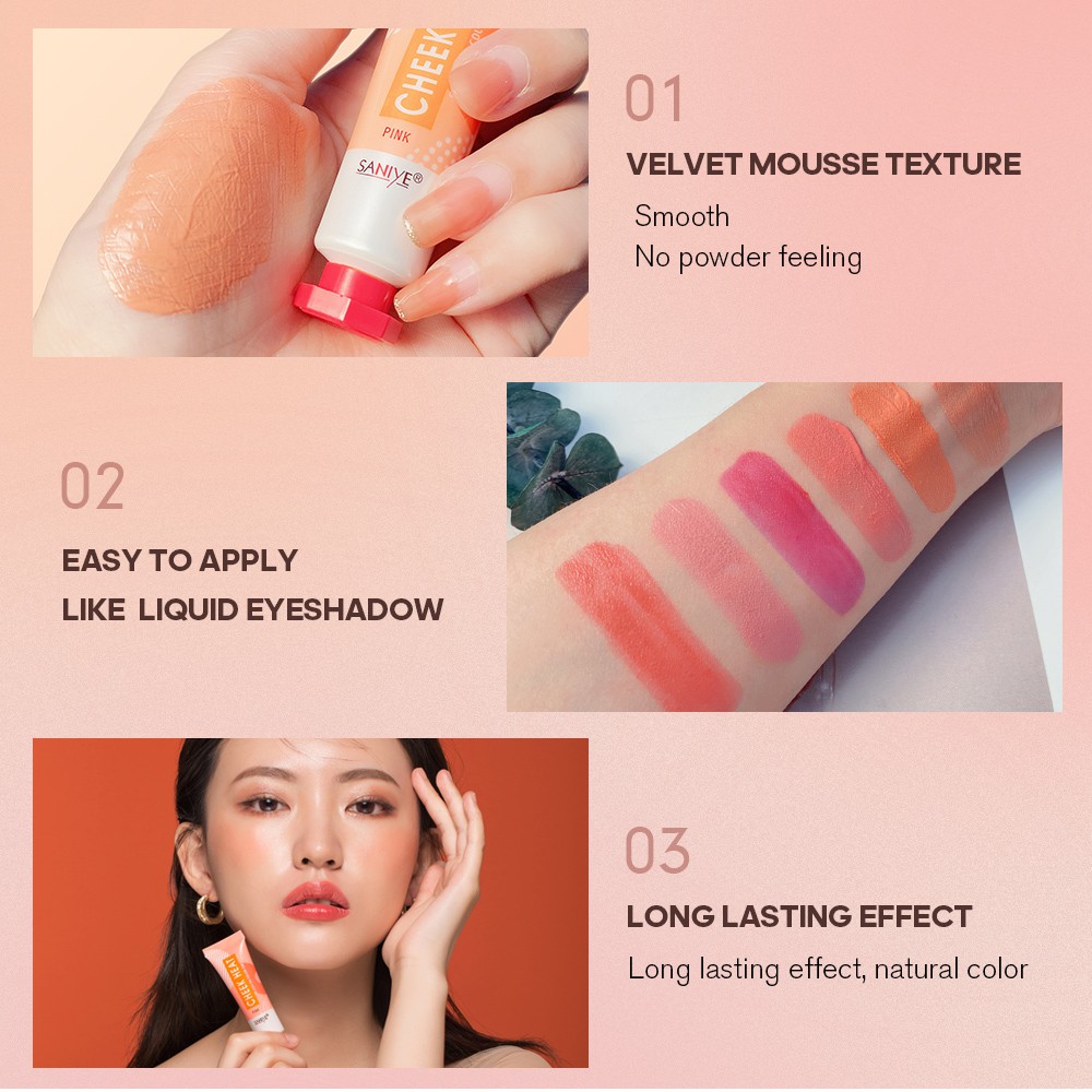 Kem má hồng SANIYE màu nhung lâu trôi thời trang 10g R1214 | BigBuy360 - bigbuy360.vn
