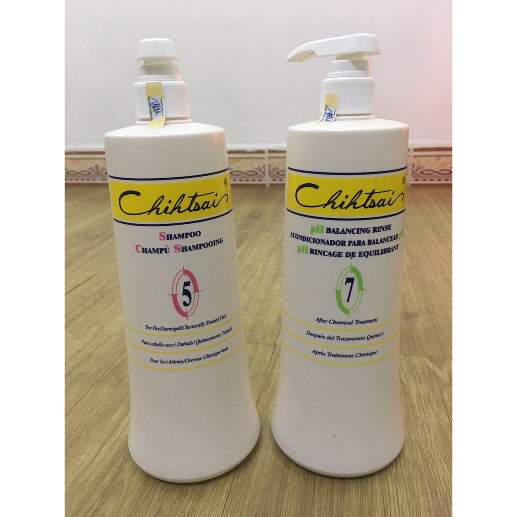 Bộ Dầu Gội Số 5 Và Dầu Xả Số 7 Cho Tóc Khô Xơ Chihtsai 1000ml