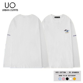 Hàng OUTLET TDO01 Áo Thun Tay Dài Nam Nữ Form Rộng URBAN OUTFITS In Vũ Trụ 100 cotton 4 Chiều