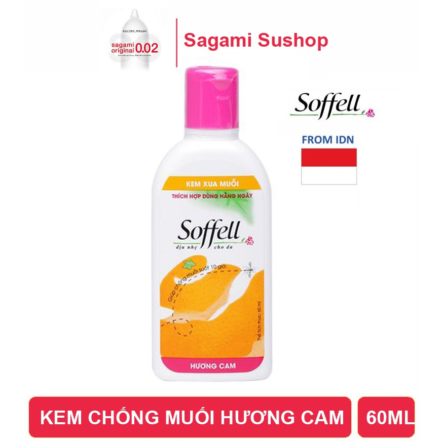 Kem bôi chống muỗi Soffell hương cam và hoa ( 60ml )