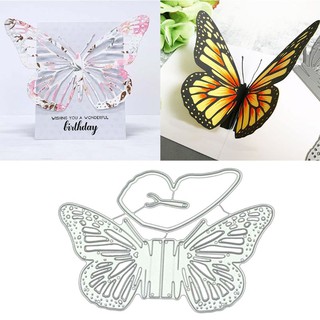 Khuôn Cắt Giấy Làm Từ Kim Loại Hình Bươm Bướm Trang Trí Scrapbook