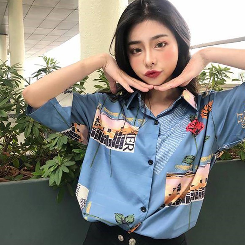 [Baywellfashion]Áo sơ mi voan in họa tiết hợp thời trang dành cho nữ | BigBuy360 - bigbuy360.vn