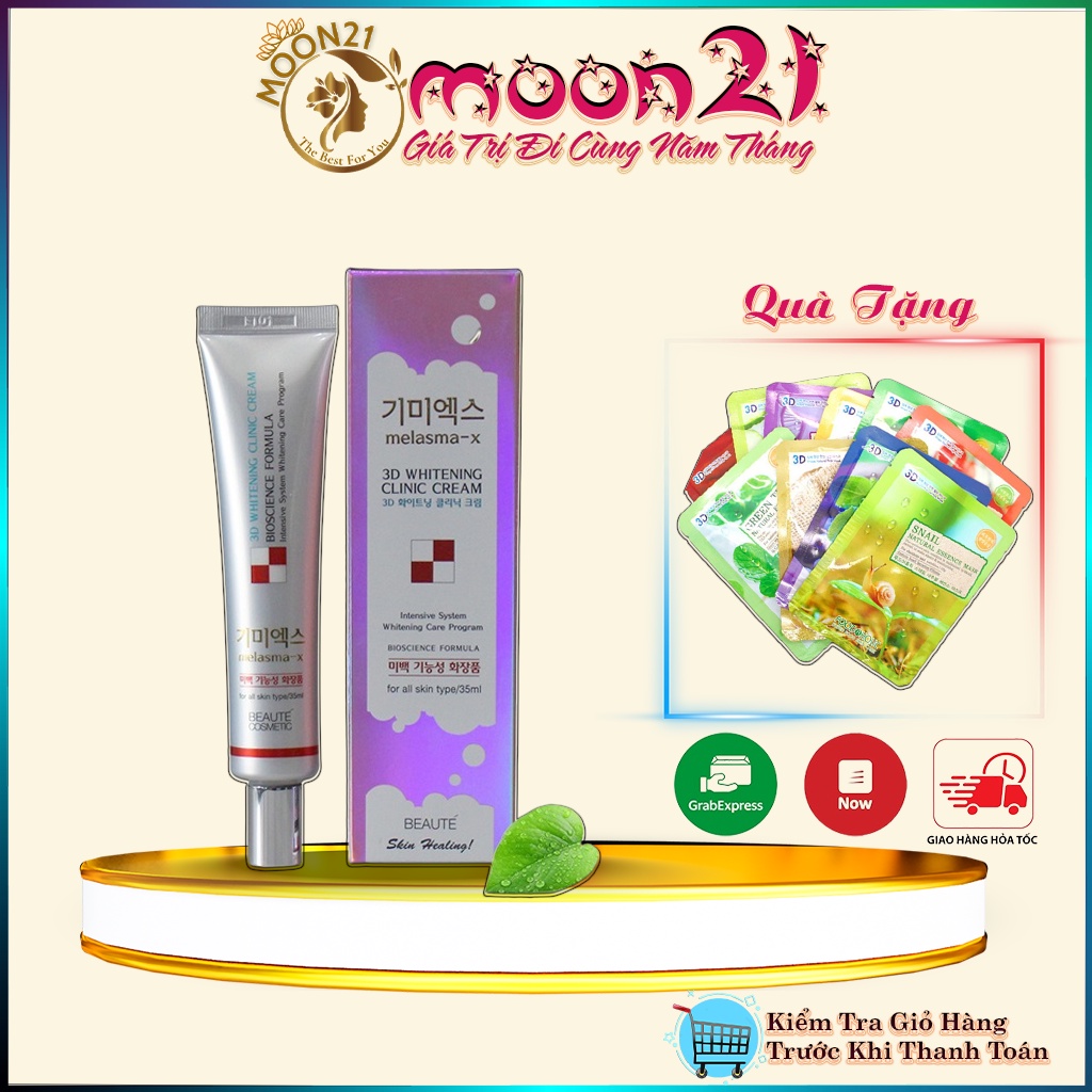 Kem dưỡng da mờ thâm nám tàn nhang Melasma-x 3D Whitening Cline Cream 35ml Auth Hàn Quốc kem nám 3D