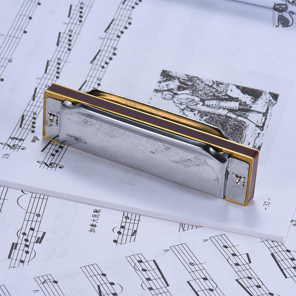 COD☆ Suzuki 1072-C Folkmaster Standard 10-Hole Diatonic Harmonica Key of C 20 Tone for Beginner Stude