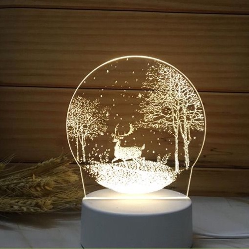 Đèn ngủ 3D đẹp độc lạ TẶNG KÈM HỘP ĐỰNG QUÀ - Đèn trang trí xinh - Quà tặng ý nghĩa