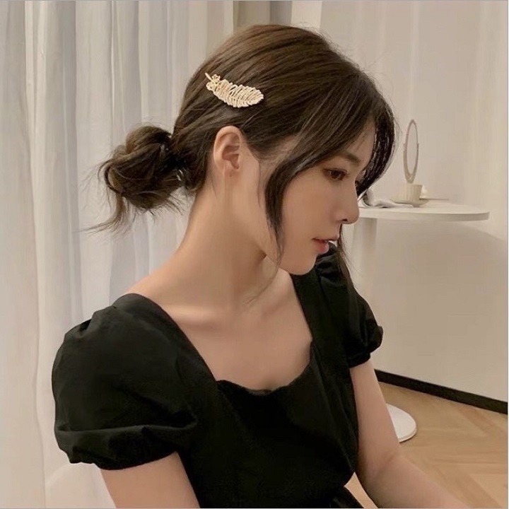 Set kẹp tóc đính đá xinh xắn 6 món phong cách Hàn Quốc