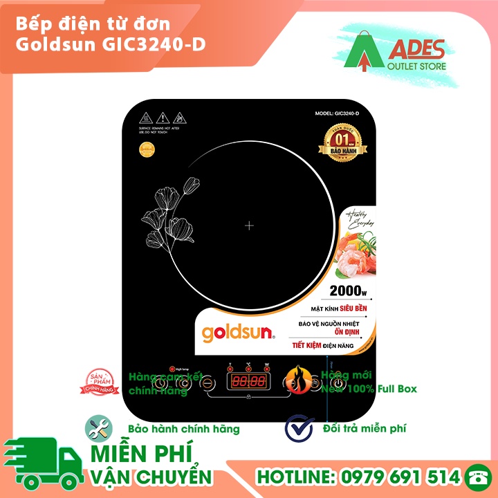 Bếp hồng ngoại GIC3502M - Mặt bếp kính chịu nhiệt siêu bền - Bảo hành 12 tháng