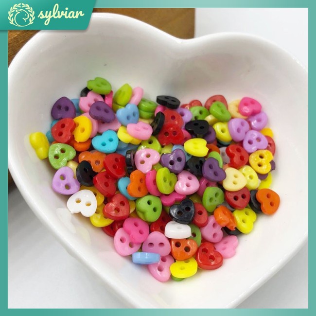 Set 200 Cúc Áo Nhựa Mini 6mm Nhiều Màu Sắc Dùng Để Trang Trí Đồ Thủ Công