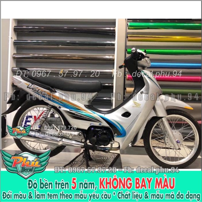 Tem rời Wave nhỏ xe bạc (X) -1
