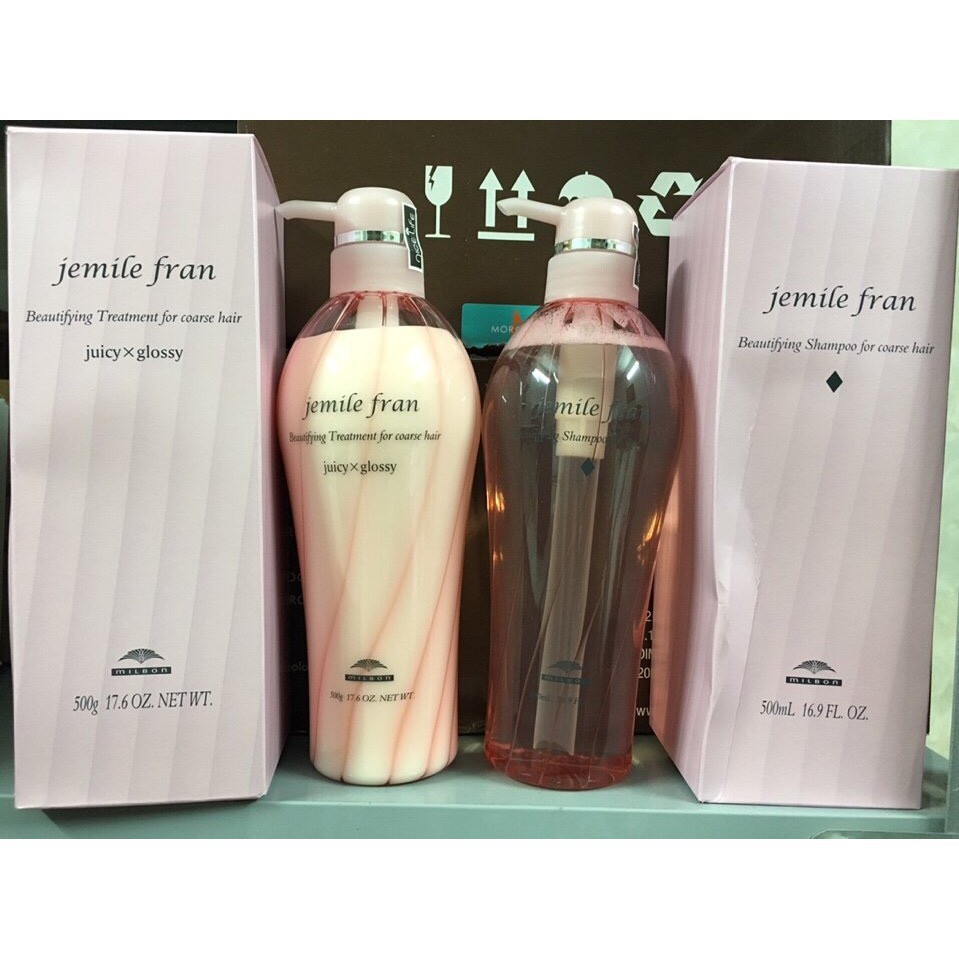 DẦU GỘI XẢ MILBON JEMILE FRAN (DIAMOND) CHO TÓC KHÔ XƠ HƯ TỔN 500ML