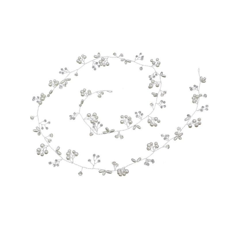 Cài Tóc Đính Hạt Ngọc Trai Màu Bạc Dành Cho Nữ