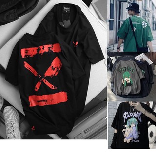 áo thun nam nữ tay lỡ unisex form rộng phong cách ulzzang Pi fashion