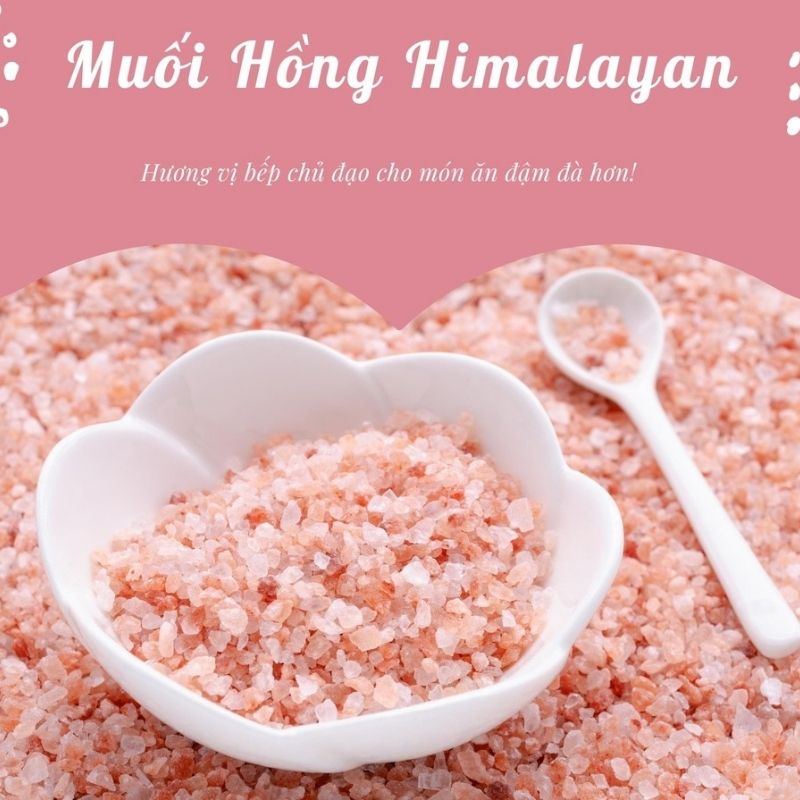 Muối hồng Himalaya hạt mịn 100% Organic dùng để nấu ăn, tẩy tế bào chết