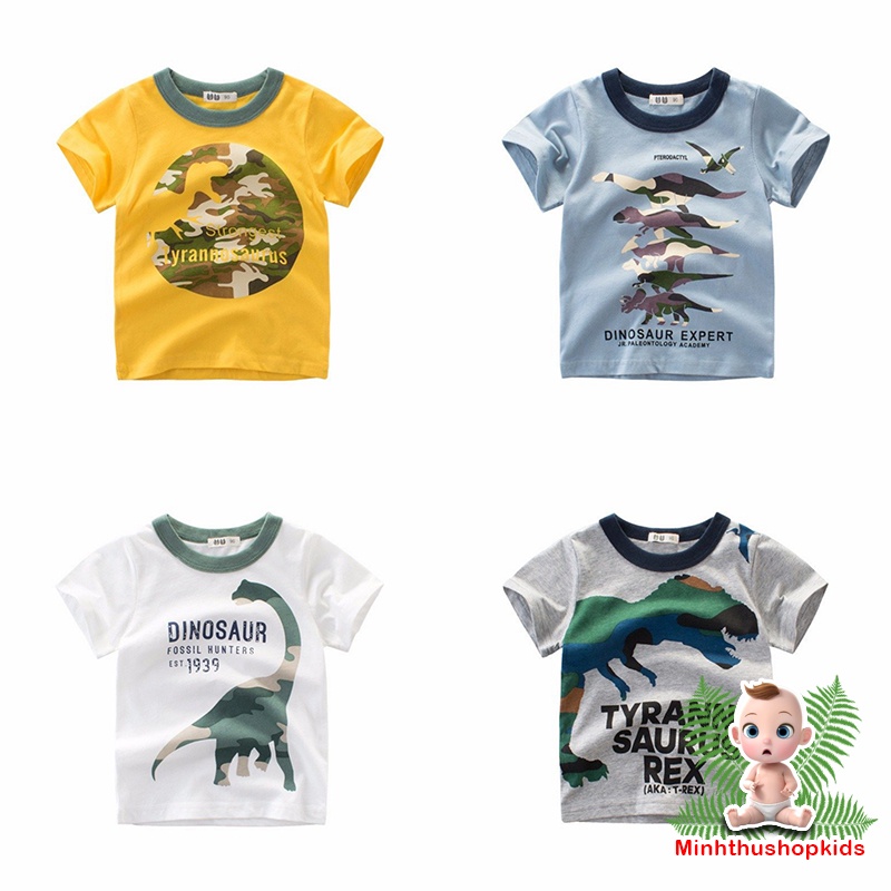 |FAMARAL1 giảm 10k cho đơn 50k|Áo khủng long bé trai 27KIDS áo thun cho bé chất cotton QATE 556