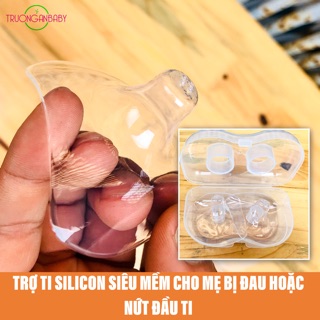 TRỢ TI SILICON ĐẦU NÚM SIÊU MỀM CHO MẸ BỊ ĐAU HOẶC NỨT ĐẦU TI