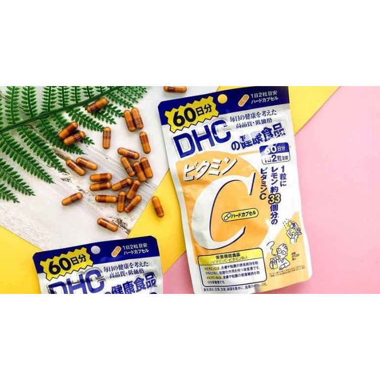 Viên Uống DHC Nhật Bản Bổ Sung Vitamin C Giúp Trắng Da, Mờ Thâm Nám, Giảm Mụn, Tăng Cường Sức Đề Kháng