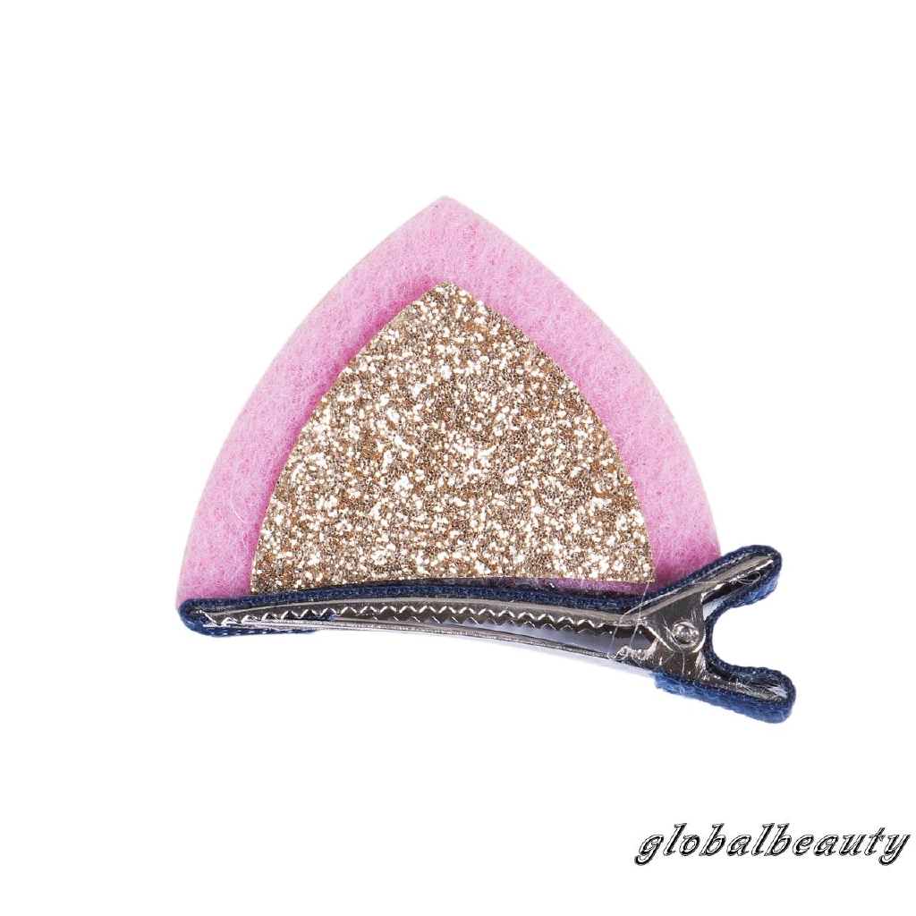 Kẹp tóc tai mèo đính kim sa siêu dễ thương cho bé gái