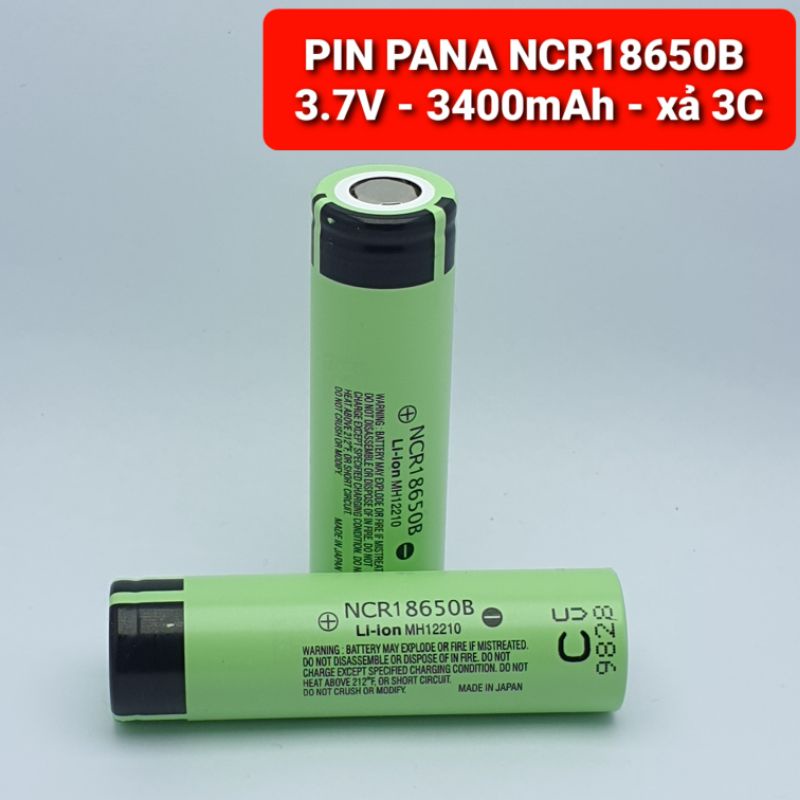 CELL PIN PANA NCR18650B - DUNG LƯỢNG 3400MAH DÒNG XẢ 3C