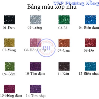 Xốp nhũ, xốp kim tuyến khổ 40*50 cm và A3 30*40 cm