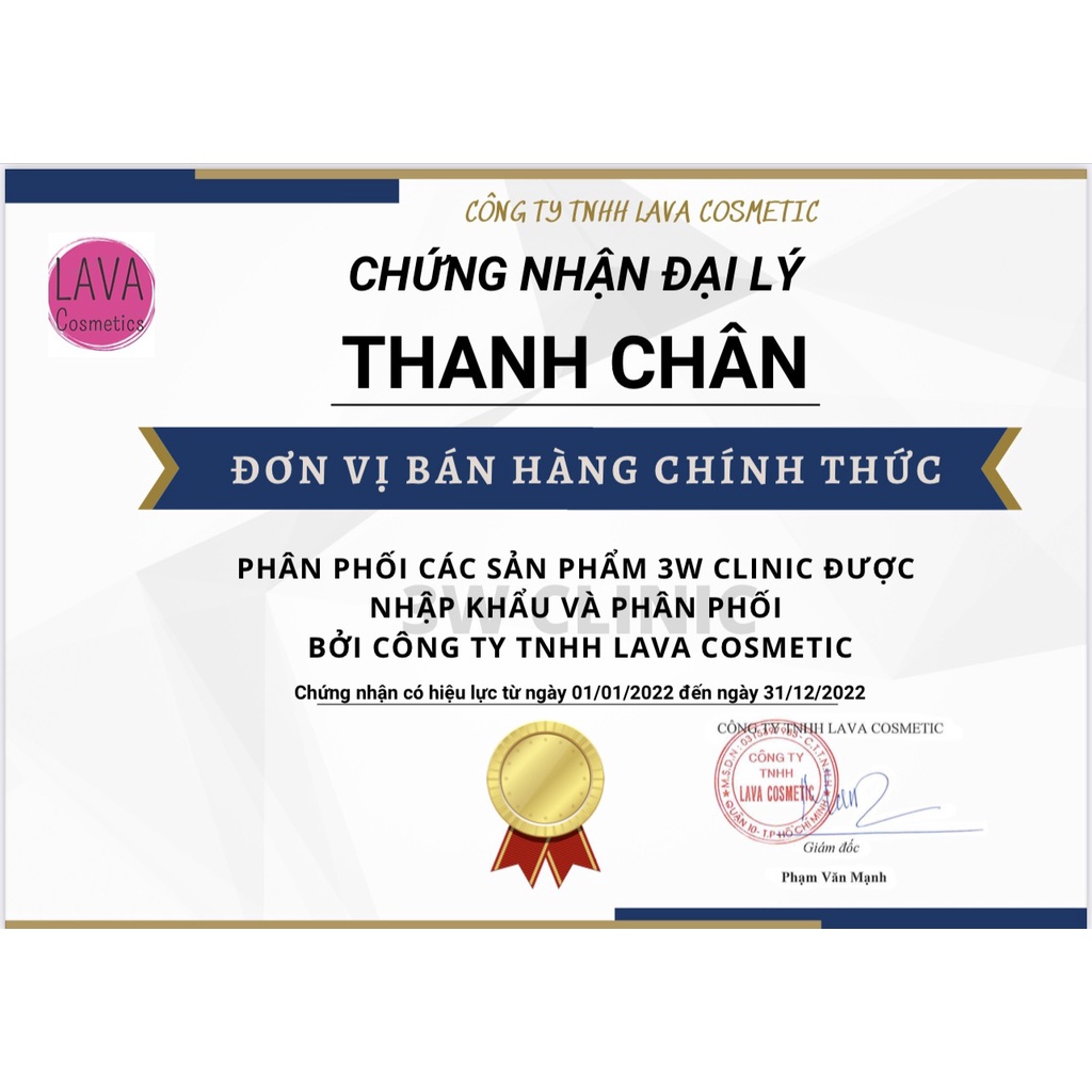 Kem dưỡng da tay 3W Clinic Pure Natural Hand Care 100ml