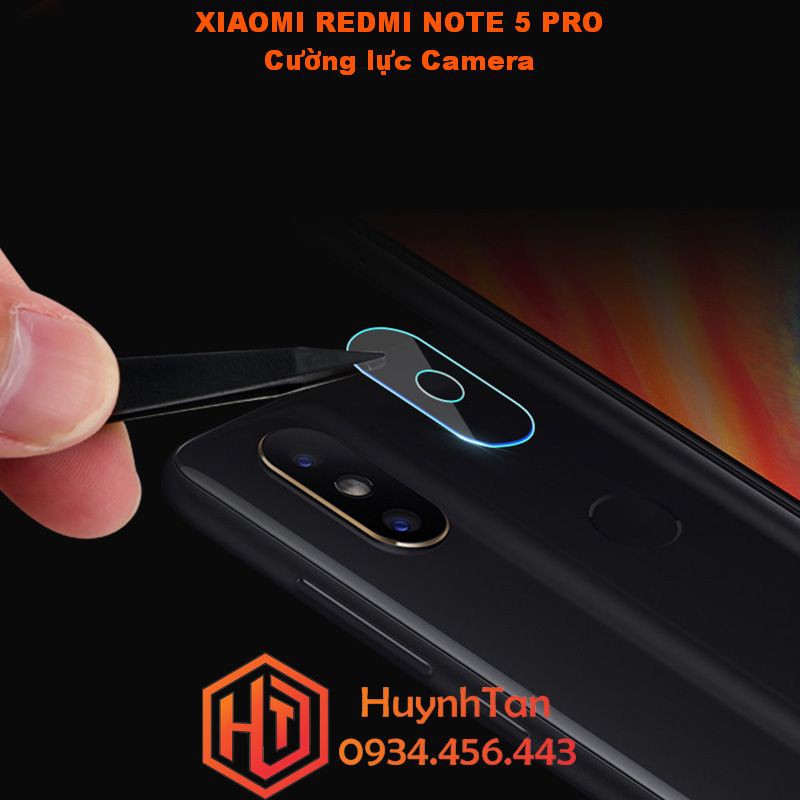 Cường lực Camera Xiaomi Redmi Note 5 / Note 5 Pro khoét lỗ led