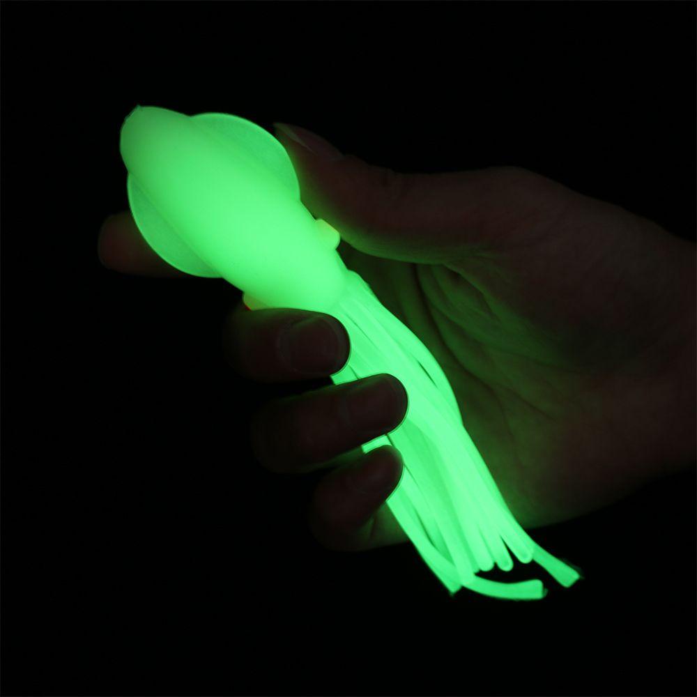 Set 5 Mồi Câu Cá Giả Hình Bạch Tuộc Bằng Silicon Mềm Phát Sáng