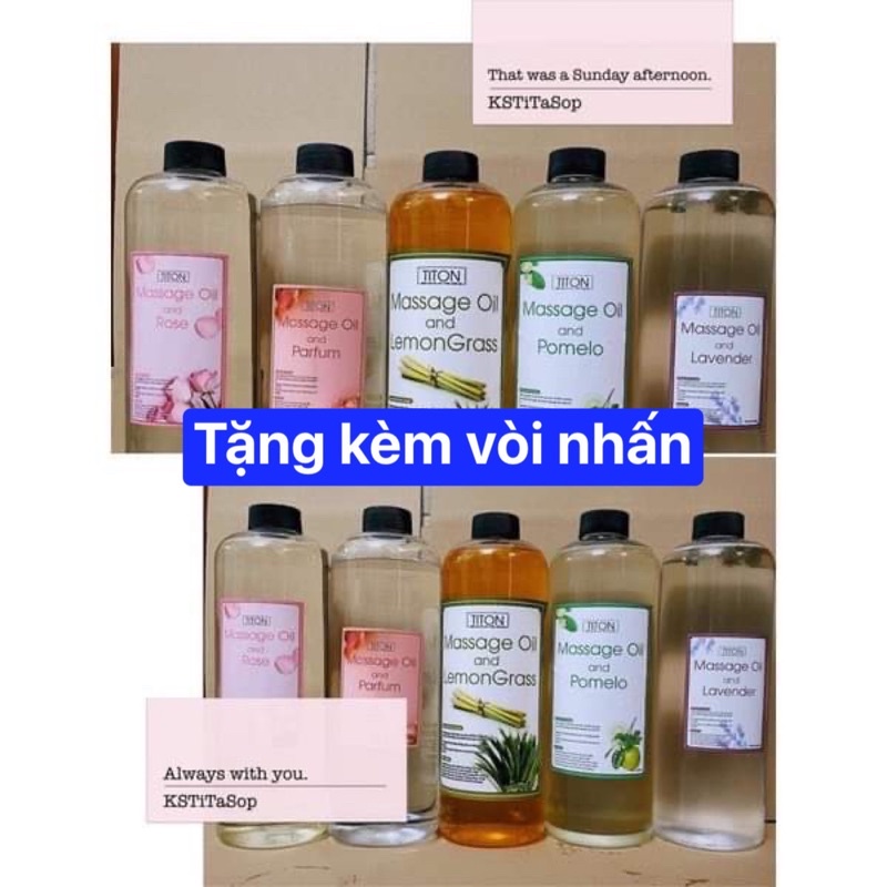 10 chai dầu Massage Body Loại 1 lit giá rẻ