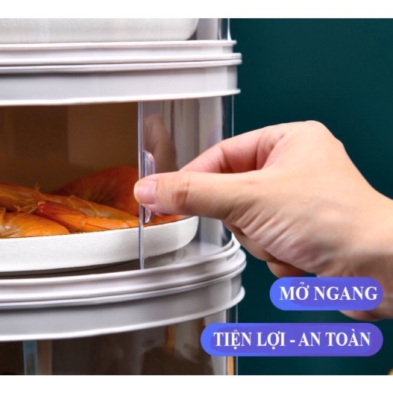 Lồng bàn giữ nhiệt thức ăn cao cấp 5 tầng