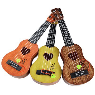 ĐỒ CHƠI ĐÀN GUITAR MINI GIẢ GỖ CHO BÉ TẬP ĐÁNH  I2W