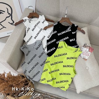Áo thun ba lỗ in chữ dáng ôm, Áo kiểu sát nách dáng ngắn croptop AS0043 - Nhinhi Shop