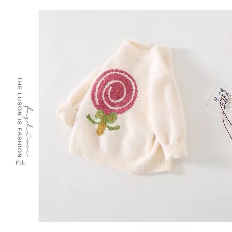 Áo len lông hoạ tiết cây kẹo ngọt cho bé  N00903
