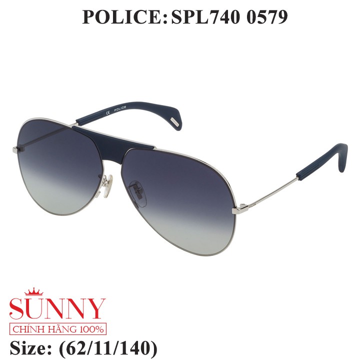 Kính mát chính hãng Police SPL740 màu sắc thời trang, thiết kế dễ đeo bảo vệ mắt