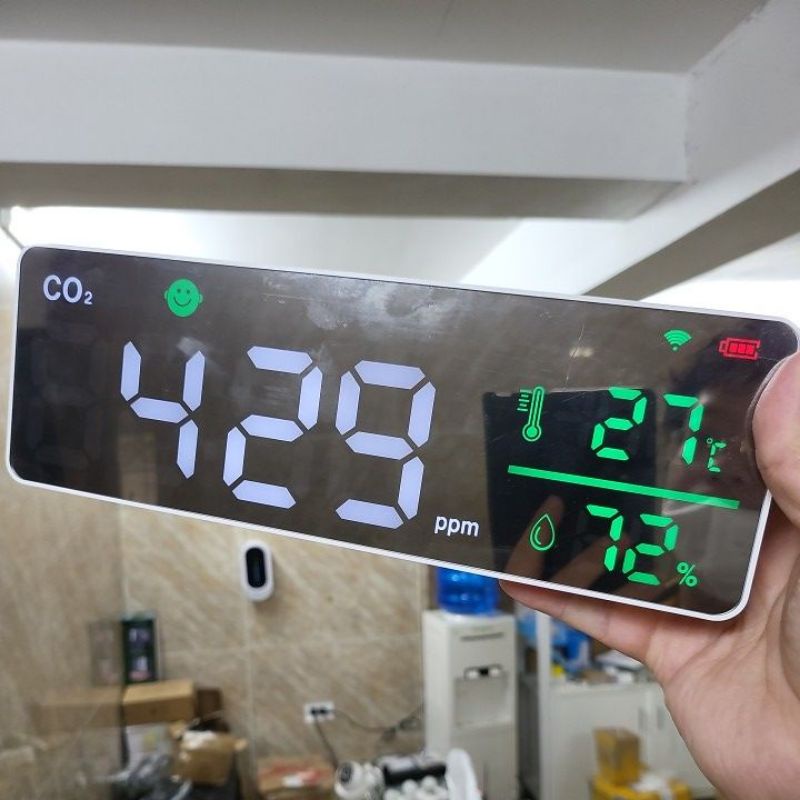 Thiết Bị Giám Sát Chất Lượng Không Khí Wifi Tuya Treo Tường Air Quality Monitor