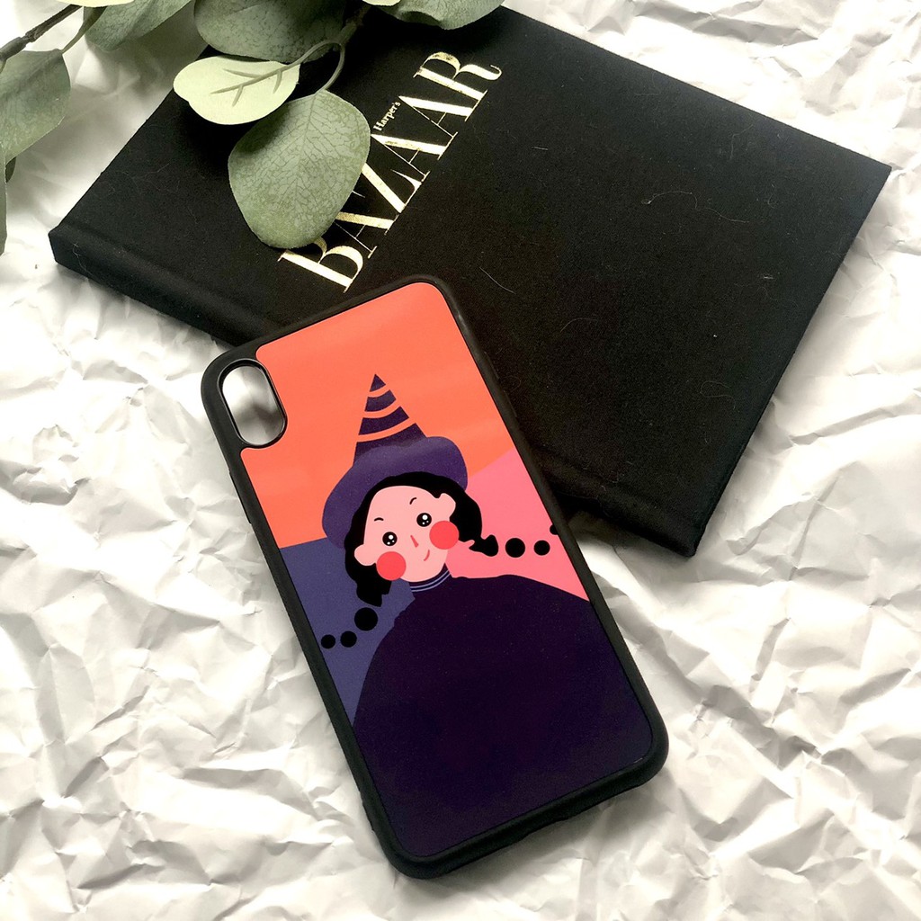 Ốp iphone [𝐅𝐑𝐄𝐄𝐒𝐇𝐈𝐏] Ốp iphone silicon 4 lớp chống va đập Heart Girl & Bubble girl & Cô gái đội mũ màu sắc vui nhộn