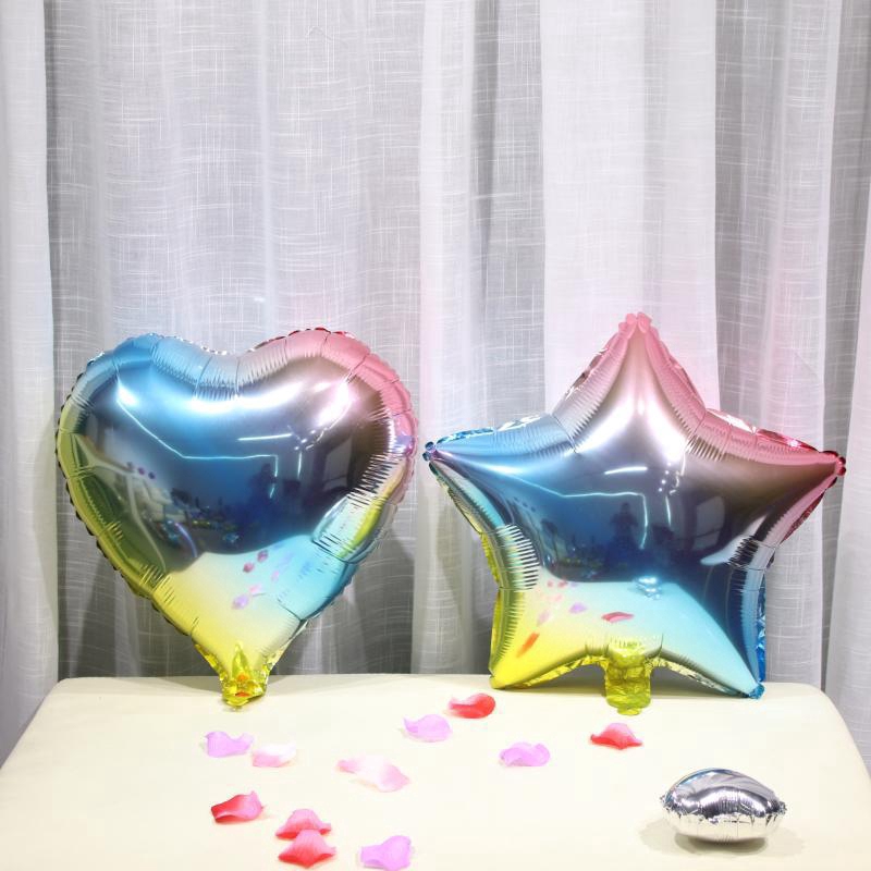 Bộ 5 bong bóng màu cầu vồng 18 inch để trang trí tiệc cưới