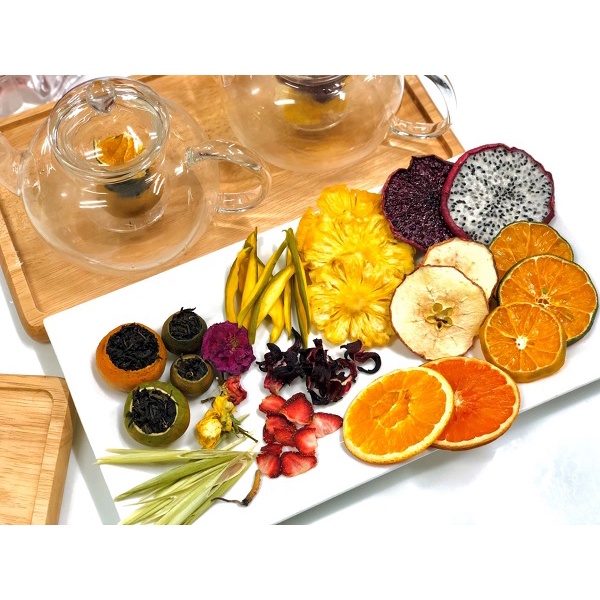 SET 70 Gói DETOX KOREA Trà trái cây sấy khô - TẶNG Kèm Bình PONGDANG Nhựa 1000ml + túi vải + hộp + 3 gói đường