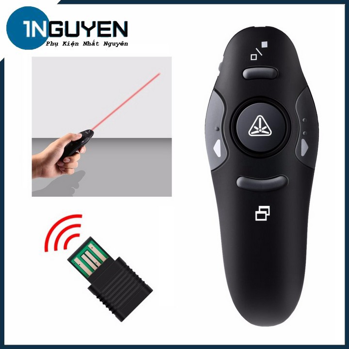 Bút Laser Trình Chiếu Power Point Điều Khiển Từ Xa Không Dây 2.4G RF USB