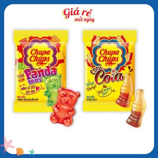 Kẹo dẻo Chupa Chups hỗn hợp Cool Cola và Panda Bear 32 gói nhỏ banhkeogiare