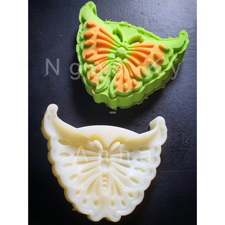 NQ50-969 (L5) - Khuôn Lò Xo Bánh Trung Thu Hình Hồ Điệp (Mẫu có cánh nhọn) 50g 2 Mặt