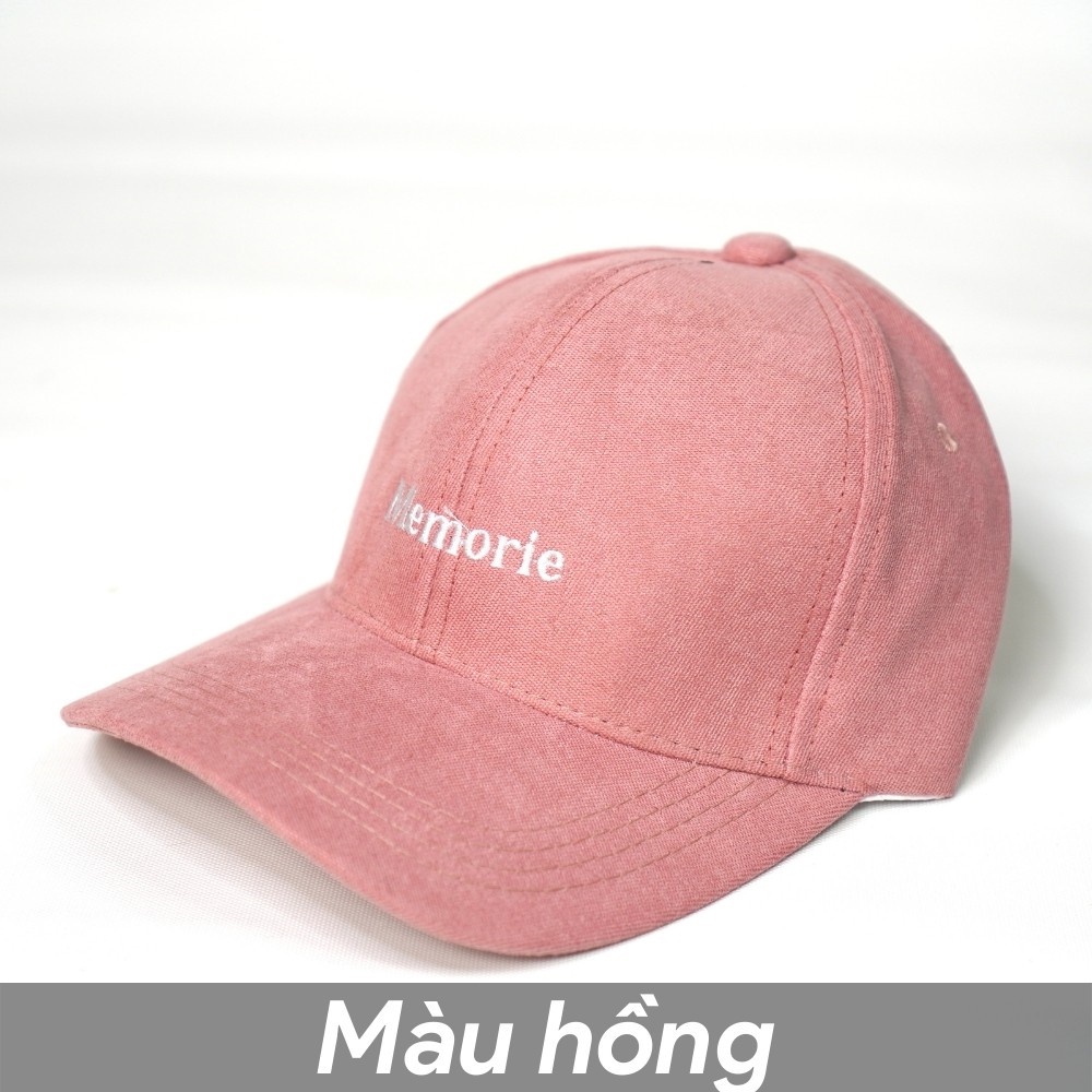 Mũ lưỡi trai, Nón kết thêu chữ Memorie phong cách Ulzzang form unisex
