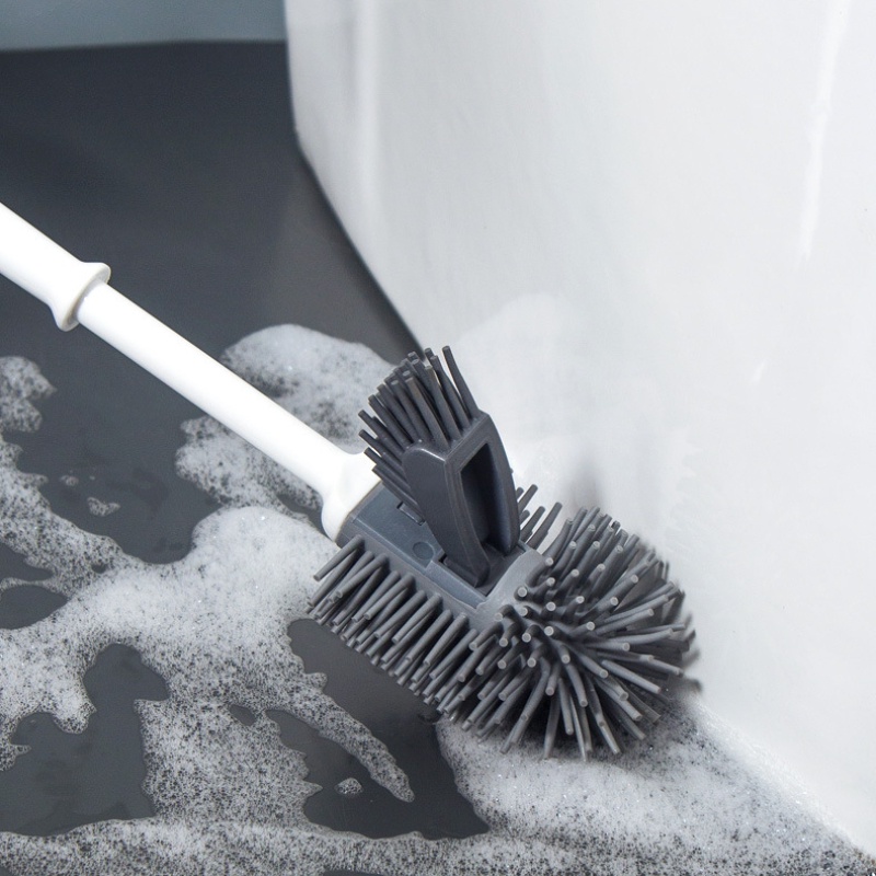 Bộ Cọ Chà Bồn Cầu Hai Đầu Tay Cầm Dài Bằng Nhựa Mềm