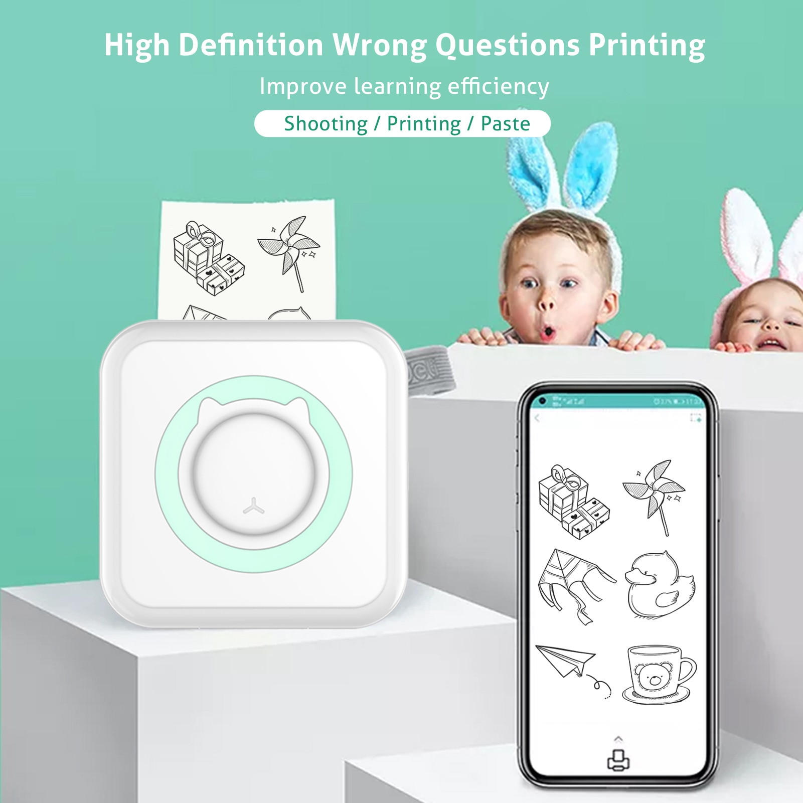 Máy In Nhiệt Nhỏ Gọn 200dpi Kèm Cuộn Giấy In Cao Cấp | BigBuy360 - bigbuy360.vn