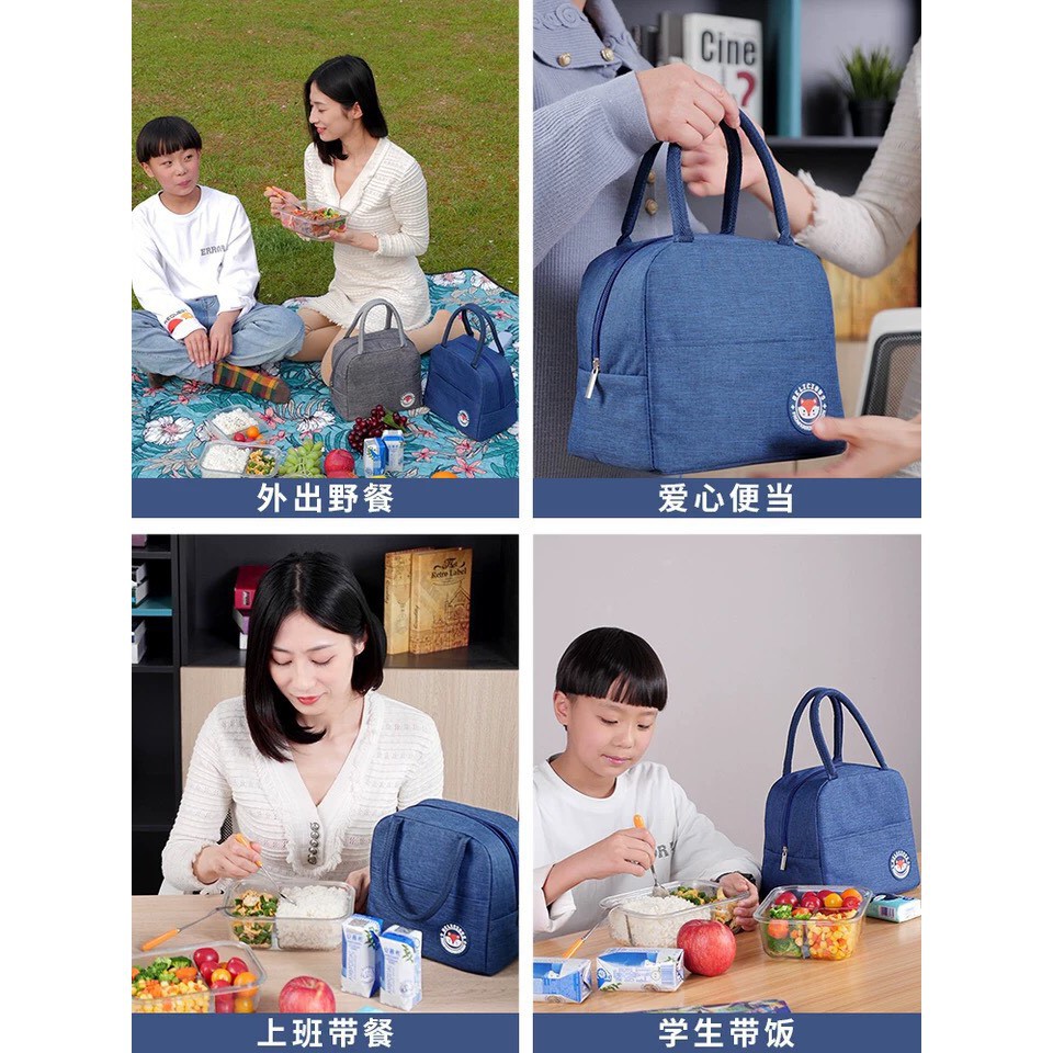 Túi đựng hộp cơm cao cấp Lunch Bag giữ nhiệt lâu tiện dụng shopsara