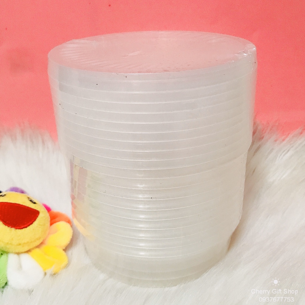 Hũ Nhựa Làm Caramen Bánh Flan Nhựa PP, Rau Câu, Sữa Chua, Đựng Slime 250ml