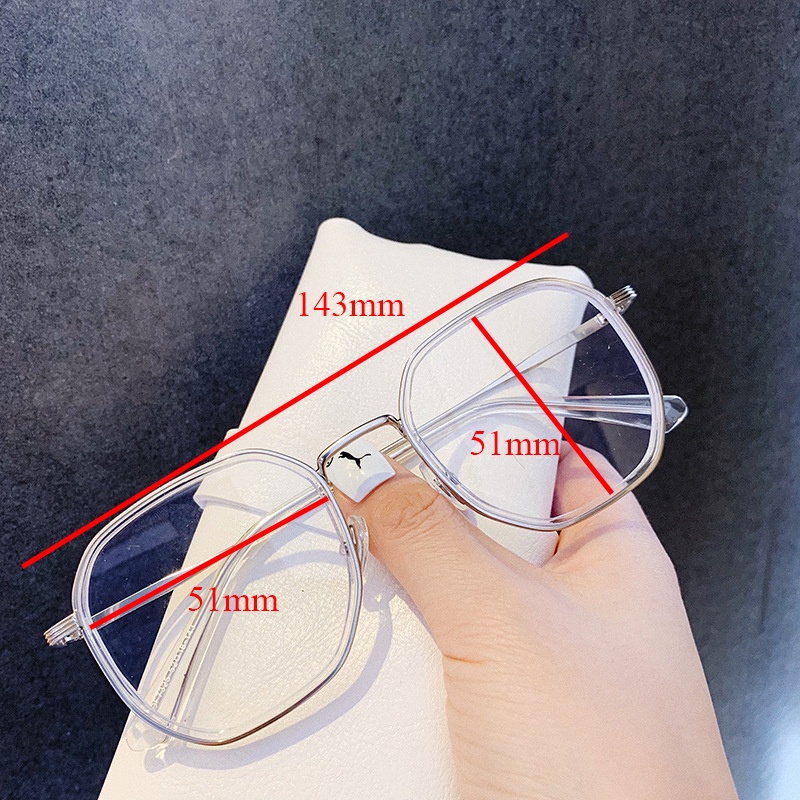 Kính chống ánh sáng xanh kim loại nam nữ vuông 7325