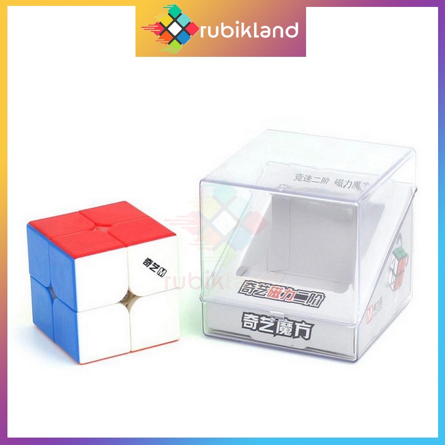 Rubik 2x2 Nam Châm QiYi MS Magnetic Stickerless Rubic 2 Tầng Đồ Chơi Trí Tuệ Trẻ Em