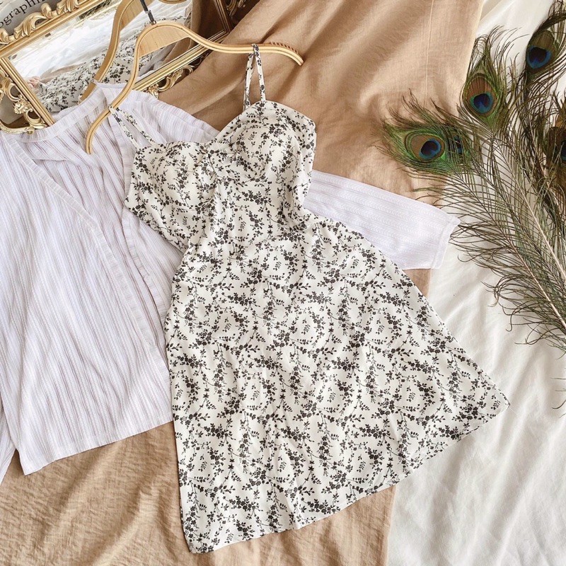 SET ĐẦM HOA NHÍ 2 DÂY ĐI BIỂN,ÁO KHOÁC LEN MỎNG 👉HÀNG CHUẨN ĐẸP LOẠI 1👈ĐẦM ĐI BIỂN MÙA HÈ,DẠO PHỐ SIÊU XINH | BigBuy360 - bigbuy360.vn