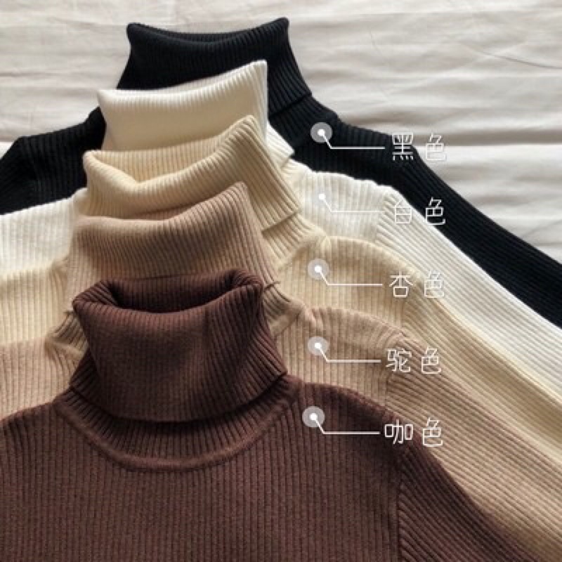 Áo len gân cổ lọ Style Hàn Quốc nhẹ nhàng-Kèm ảnh thật (Order)
